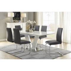 Yannis Chrome Metal/Gray Side Chair (Set of 2) - Ornate Home