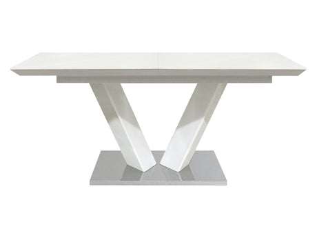 Yannis White High Gloss Dining Table - Ornate Home