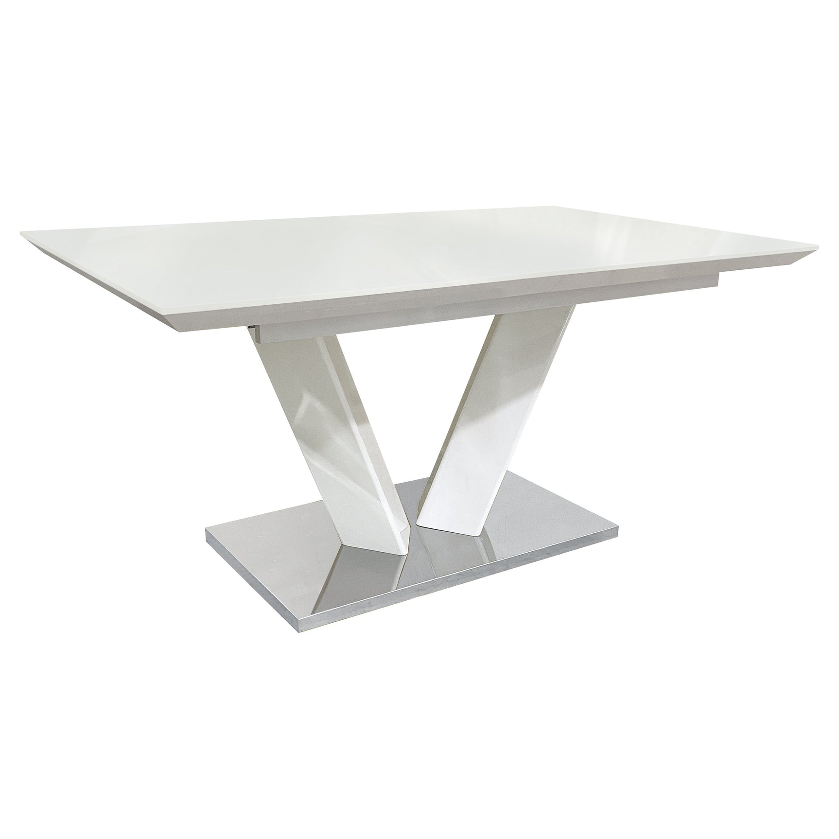 Yannis White High Gloss Dining Table - Ornate Home