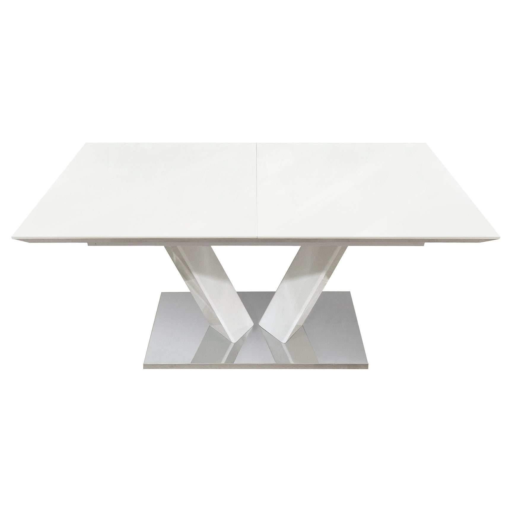 Yannis White High Gloss Dining Table - Ornate Home