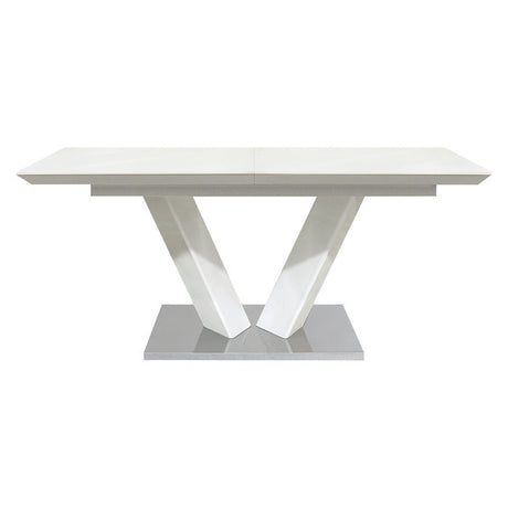 Yannis White High Gloss Dining Table - Ornate Home