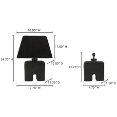 Yara Black Table Lamp - Ornate Home