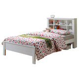 Yara White Twin Bed w/HB Bookcase - Ornate Home