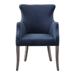 Yareena Blue Wing Chair - Ornate Home