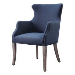 Yareena Blue Wing Chair - Ornate Home