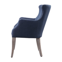 Yareena Blue Wing Chair - Ornate Home