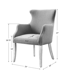 Yareena Blue Wing Chair - Ornate Home