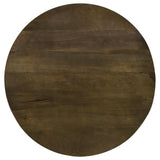 Yaritza Natural and Gunmetal Round Mango Wood Coffee Table - Ornate Home