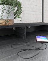 Yarlow Black 36" Home Office Desk with Shelf (Online Special Price) - Ornate Home