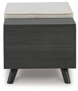 Yarlow Linen/Gray Storage Bench (Online Special Price) - Ornate Home