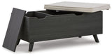 Yarlow Linen/Gray Storage Bench (Online Special Price) - Ornate Home
