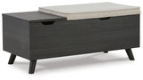 Yarlow Linen/Gray Storage Bench (Online Special Price) - Ornate Home