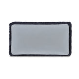 Yasmin Light Blue Faux Mohair Lumbar Cushion - Ornate Home