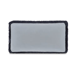 Yasmin Light Blue Faux Mohair Lumbar Cushion - Ornate Home
