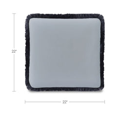 Yasmin Light Blue Faux Mohair Square Cushion - Ornate Home
