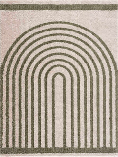Yasuo Green Washable Area Rug - Ornate Home