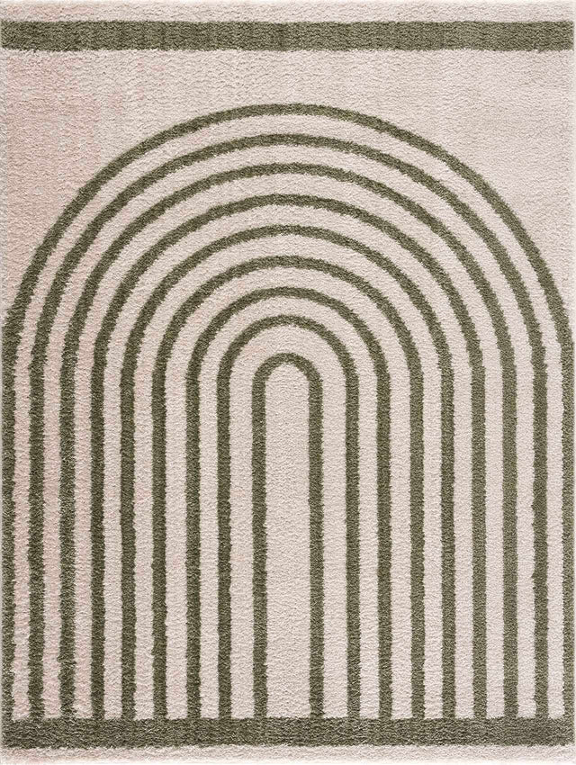 Yasuo Green Washable Area Rug - Ornate Home