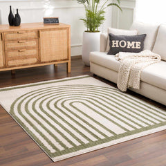 Yasuo Green Washable Area Rug - Ornate Home
