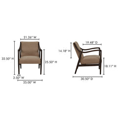 Yates  Beige Accent Chair - Ornate Home