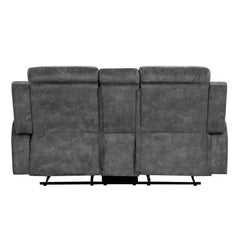 Yates Dark Gray Double Reclining Loveseat - Ornate Home