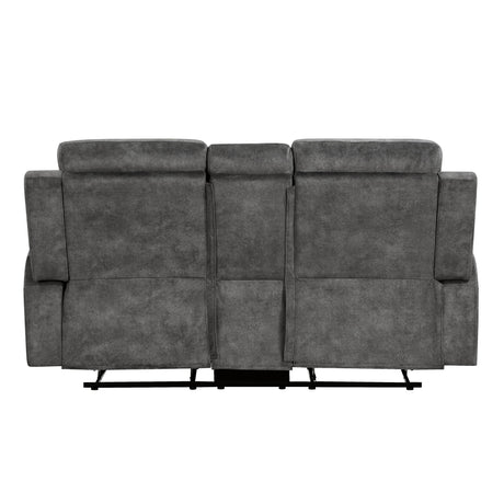 Yates Dark Gray Double Reclining Loveseat - Ornate Home