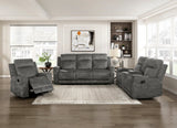 Yates Dark Gray Double Reclining Loveseat - Ornate Home