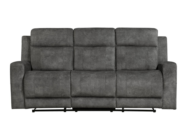 Yates Dark Gray Double Reclining Sofa - Ornate Home