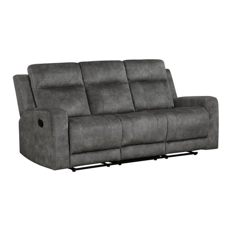 Yates Dark Gray Double Reclining Sofa - Ornate Home