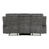 Yates Dark Gray Double Reclining Sofa - Ornate Home