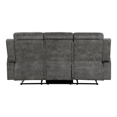 Yates Dark Gray Double Reclining Sofa - Ornate Home