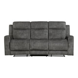 Yates Dark Gray Double Reclining Sofa - Ornate Home