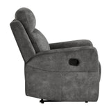 Yates Dark Gray Reclining Chair - Ornate Home