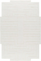 Yavor White Geometric Area Rug - Ornate Home
