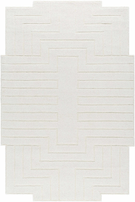 Yavor White Geometric Area Rug - Ornate Home