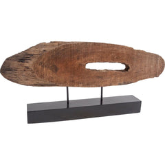 Yeadon Brown Shaped Oval Wood Object - Ornate Home