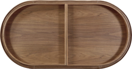 Yeal Sahara Leather Upholstered Storage Coffee Table with Wooden Tray Top and Casters - Ornate Home