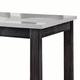 Yelena Marble & Weathered Espresso Counter Height Table - Ornate Home