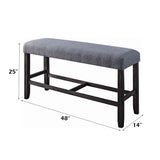 Yelena Weathered Espresso Counter Height Bench - Ornate Home