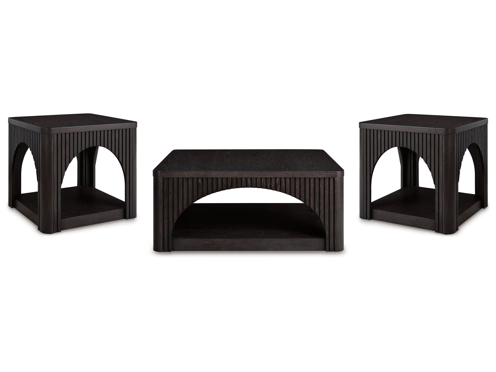 Yellink Black Coffee Table and 2 End Tables - Ornate Home