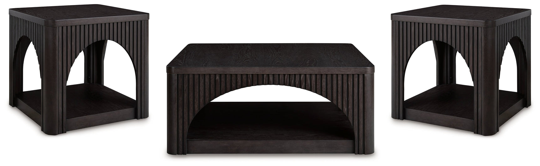 Yellink Black Coffee Table and 2 End Tables - Ornate Home