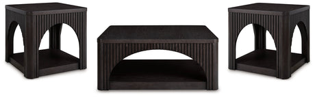 Yellink Black Coffee Table and 2 End Tables - Ornate Home