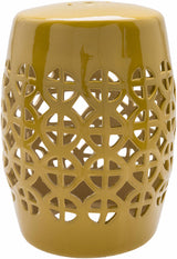 Yellow Ceramic Outdoor Side Table - Ornate Home