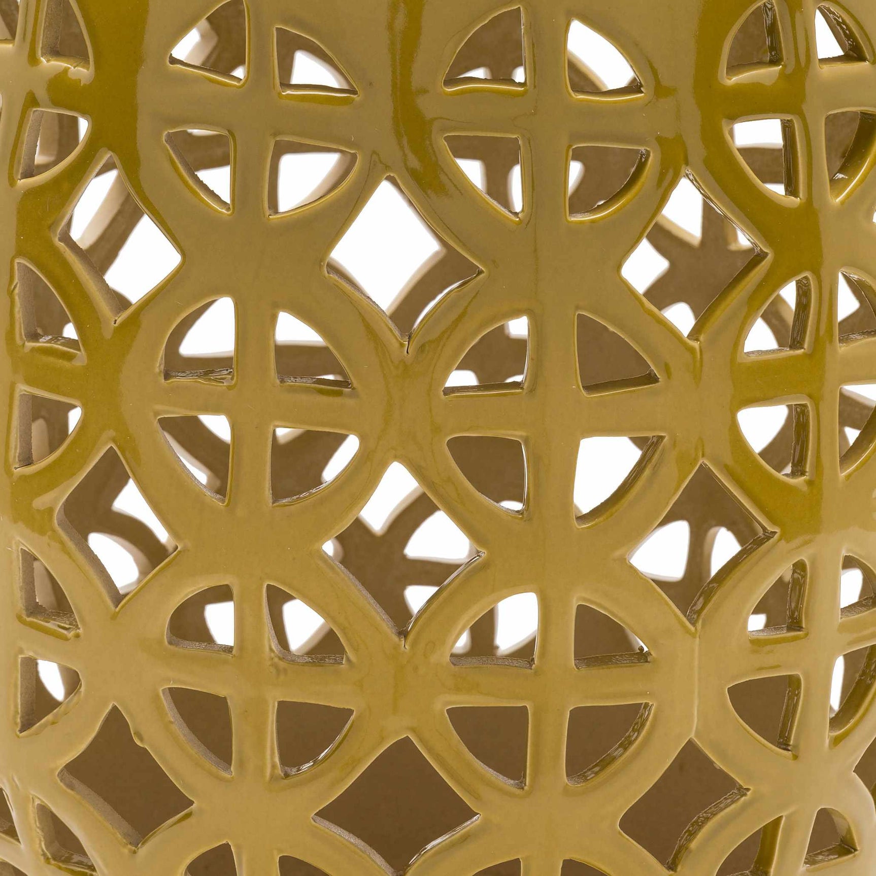 Yellow Ceramic Outdoor Side Table - Ornate Home