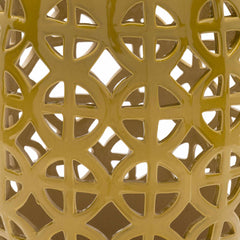 Yellow Ceramic Outdoor Side Table - Ornate Home