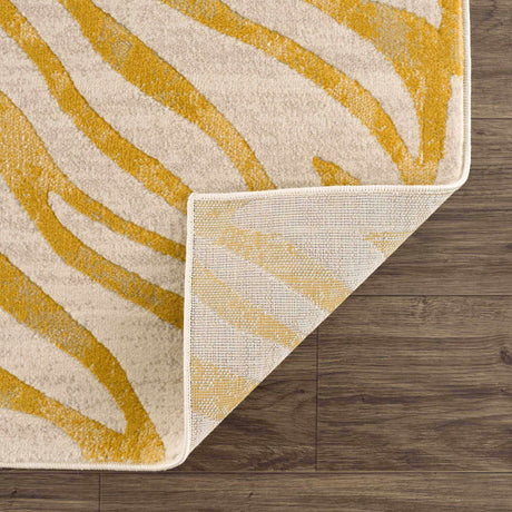 Yellow Terra Zebra Print Area Rug - Clearance - Ornate Home