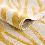 Yellow Terra Zebra Print Area Rug - Clearance - Ornate Home