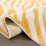 Yellow Terra Zebra Print Area Rug - Clearance - Ornate Home