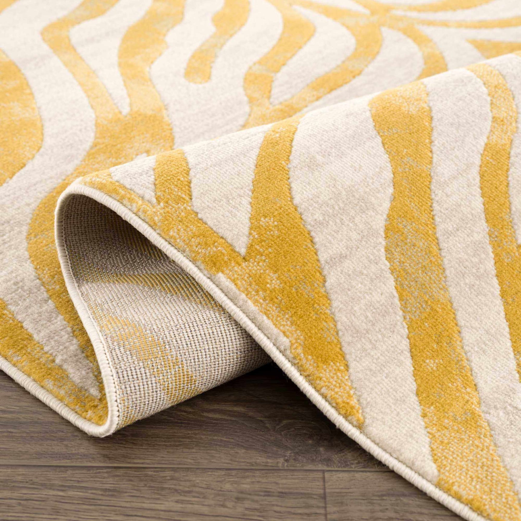 Yellow Terra Zebra Print Area Rug - Clearance - Ornate Home