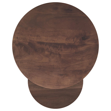 Yency Dark Brown Mango 2-piece Round Mango Wood Nesting Table Set - Ornate Home