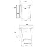 Yency Dark Brown Mango 2-piece Round Mango Wood Nesting Table Set - Ornate Home